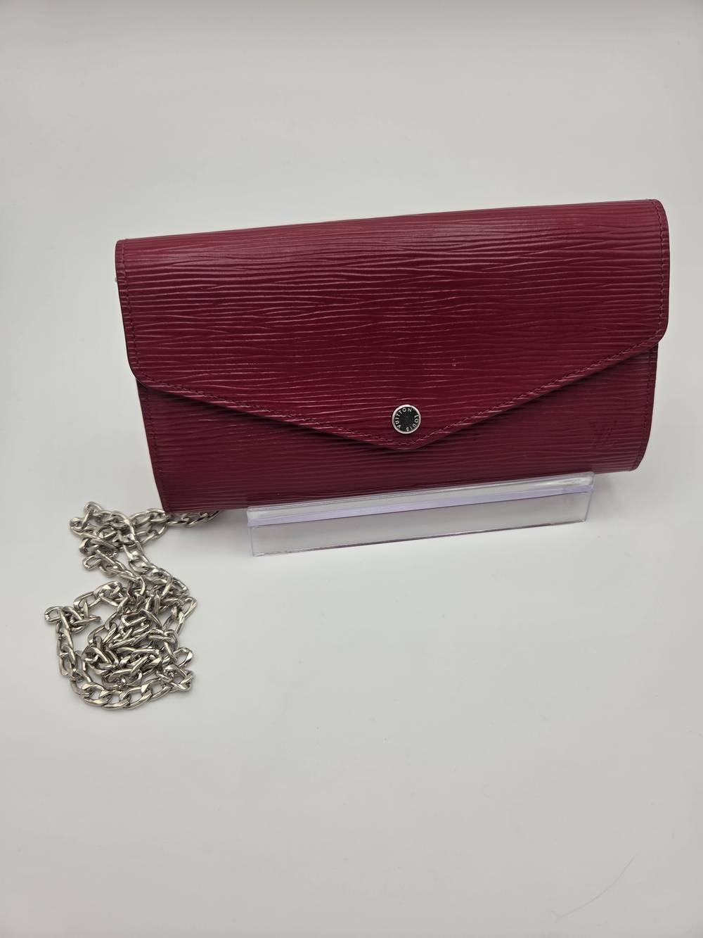 Authentic Preloved Louis Vuitton Epi Portefeuille Sarah Fuschia Wallet On Chain